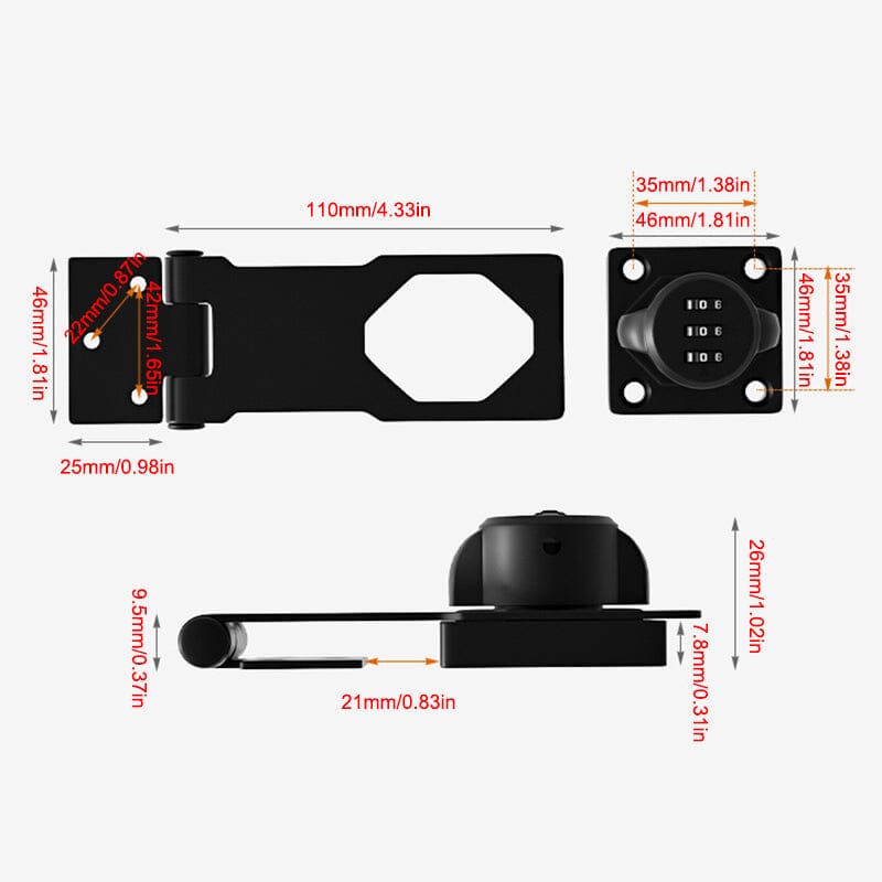 Keyless Combination Cabinet Lock | Security Password Lock for Drawers & Office