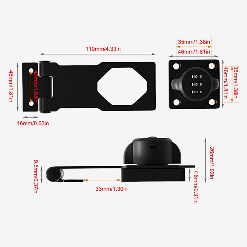Keyless Combination Cabinet Lock | Security Password Lock for Drawers & Office