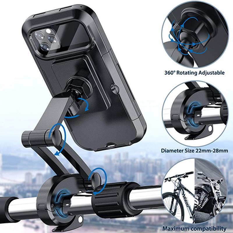 Waterproof Bike Phone Mount | Handlebar Holder & 15W Power Bank