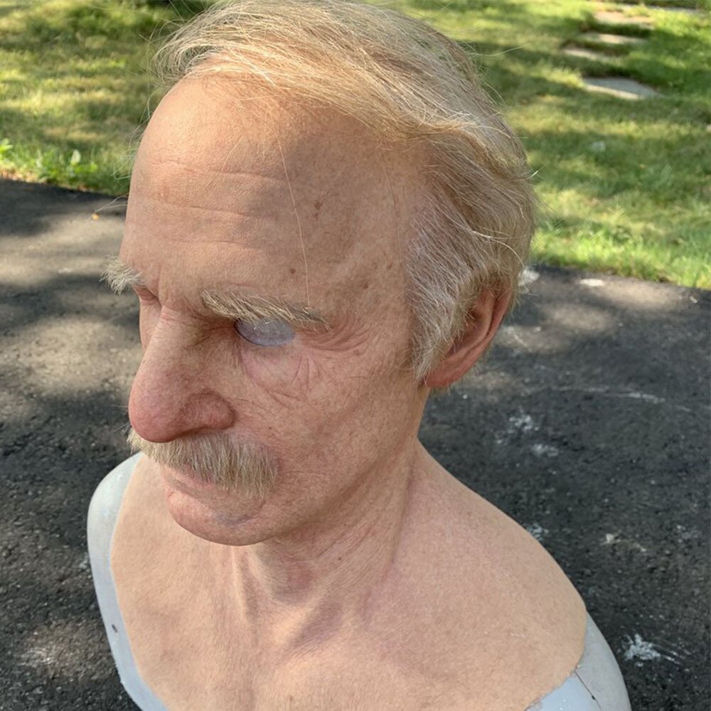Realistic Latex Creepy Old Man Mask for Adult Halloween Costumes