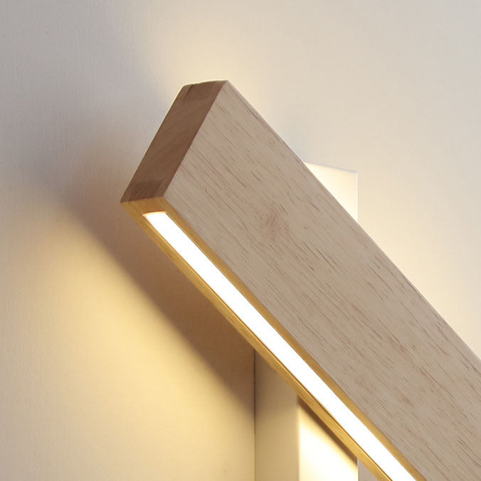 Japanese Minimalist Rectangular LED Wall Sconce with Rotatable Design