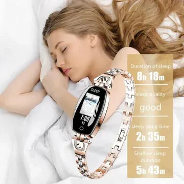 Waterproof Smart Fitness Bracelet | HR & BP Monitor For Women