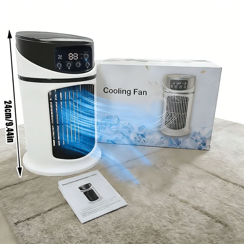Mist cooling fan with humidifier mist