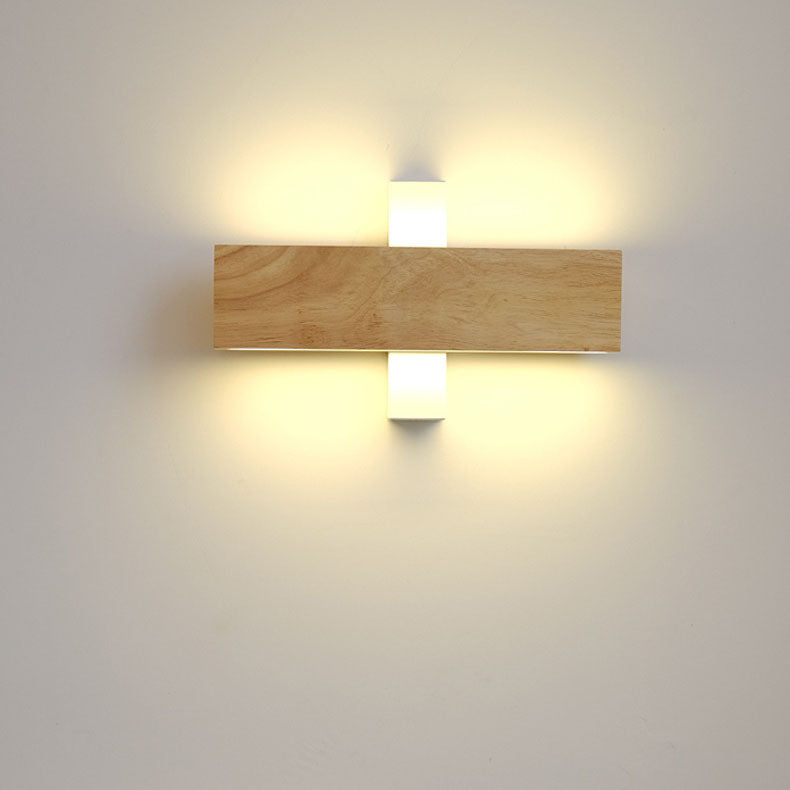 Japanese Minimalist Rectangular LED Wall Sconce with Rotatable Design