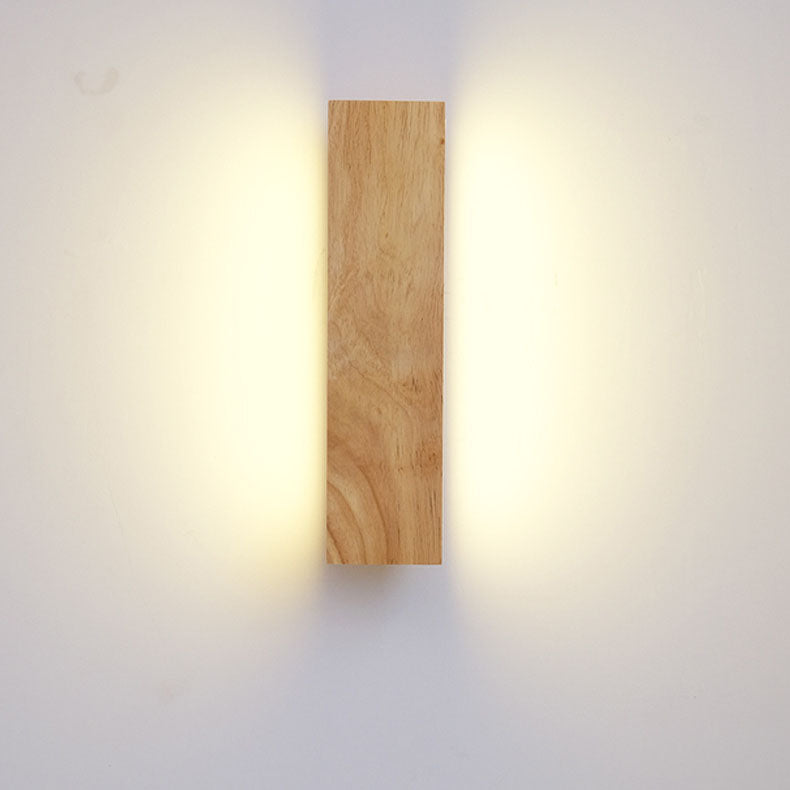 Japanese Minimalist Rectangular LED Wall Sconce with Rotatable Design