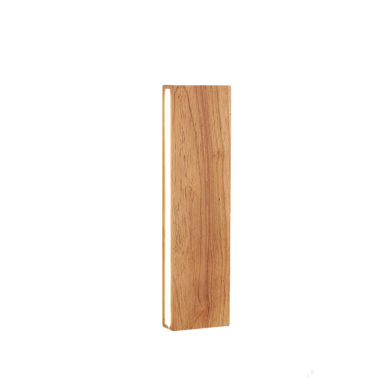 Japanese Minimalist Rectangular LED Wall Sconce with Rotatable Design