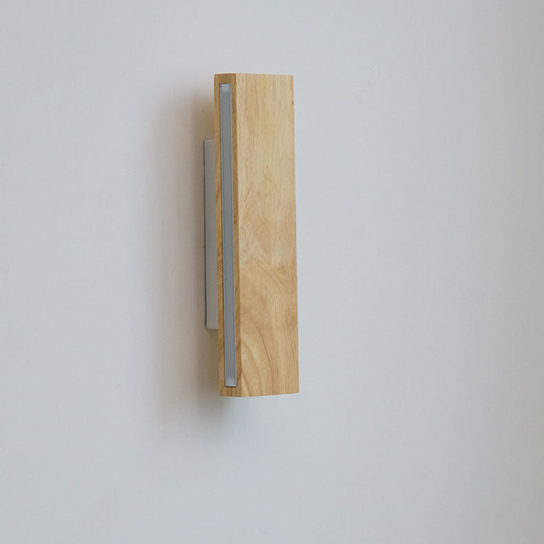 Japanese Minimalist Rectangular LED Wall Sconce with Rotatable Design