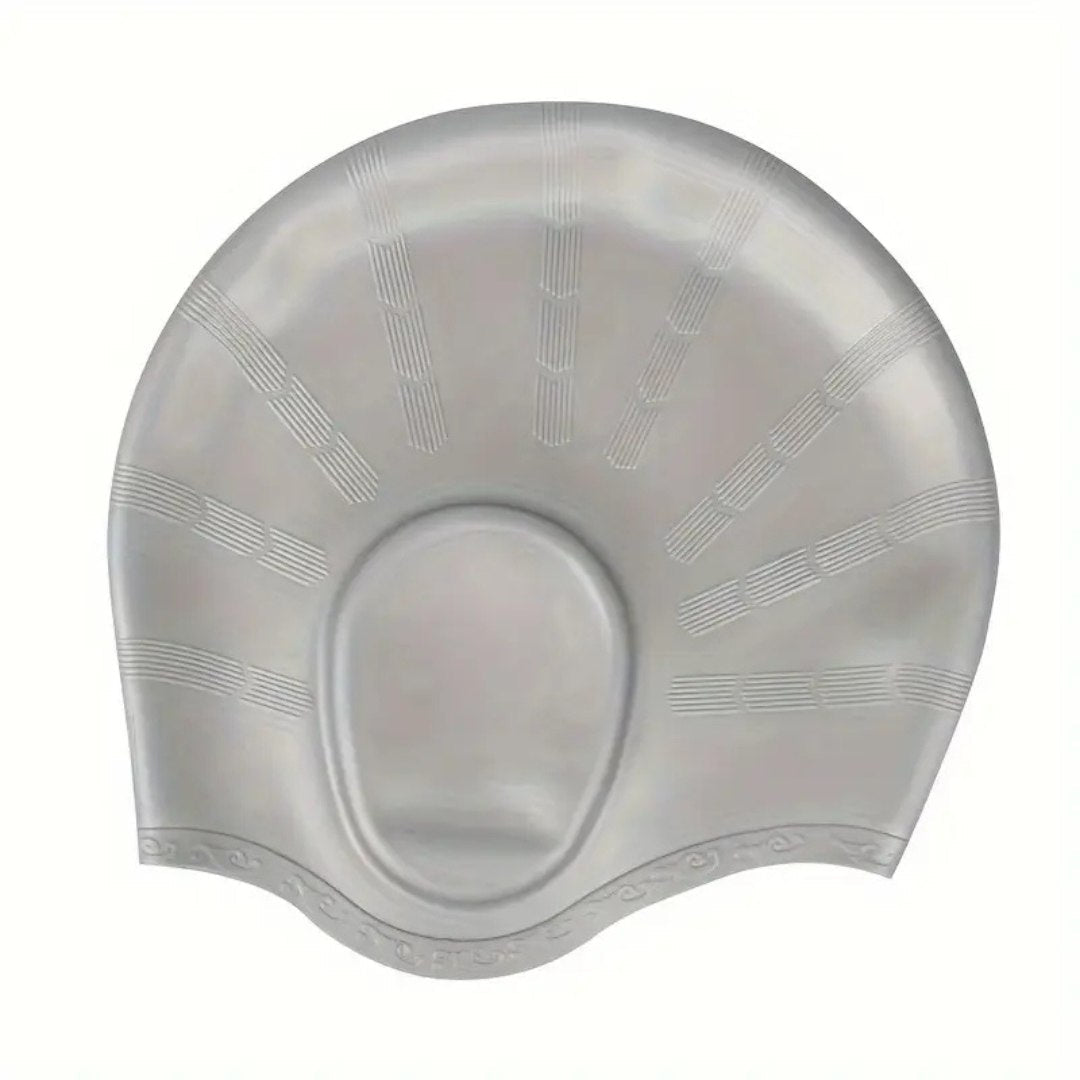 HydroFit Silicone Swim Cap with Ear Protection - Waterproof & Comfortable