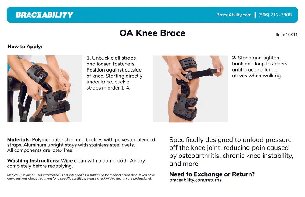 Osteoarthritis Unloader Knee Brace | Medial/Lateral Support for OA Pain Relief