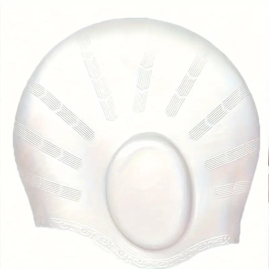 HydroFit Silicone Swim Cap with Ear Protection - Waterproof & Comfortable