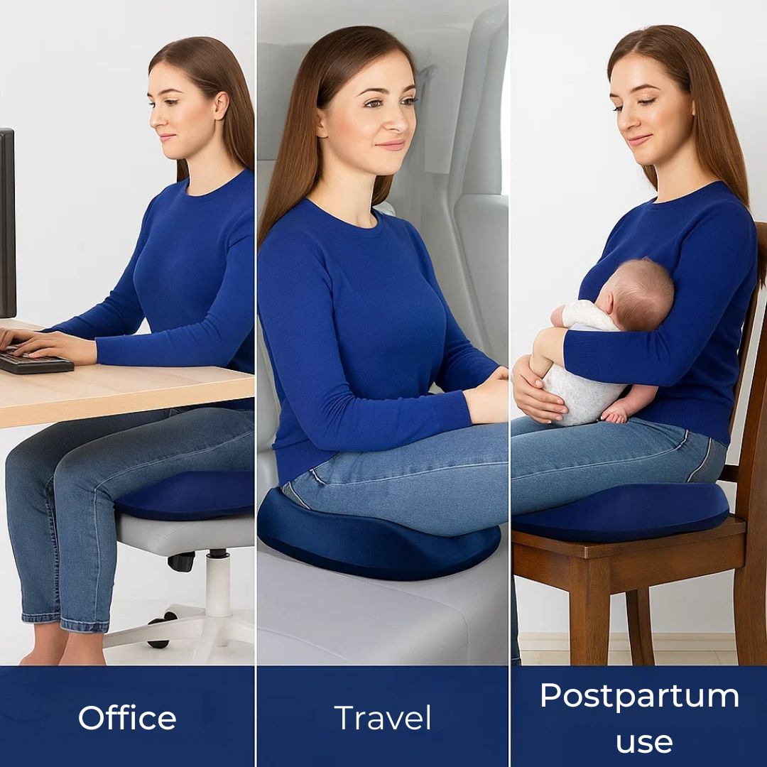 Orthopedic Donut Seat Cushion | Memory Foam Tailbone & Hemorrhoid Relief
