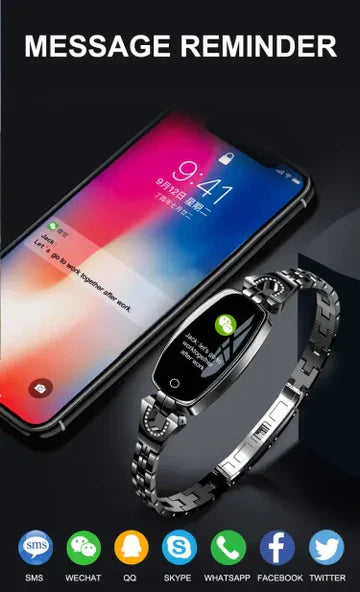 Waterproof Smart Fitness Bracelet | HR & BP Monitor For Women