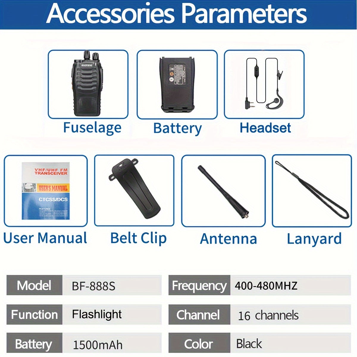 Long Range Rechargeable Walkie Talkies for Adults with Earpieces