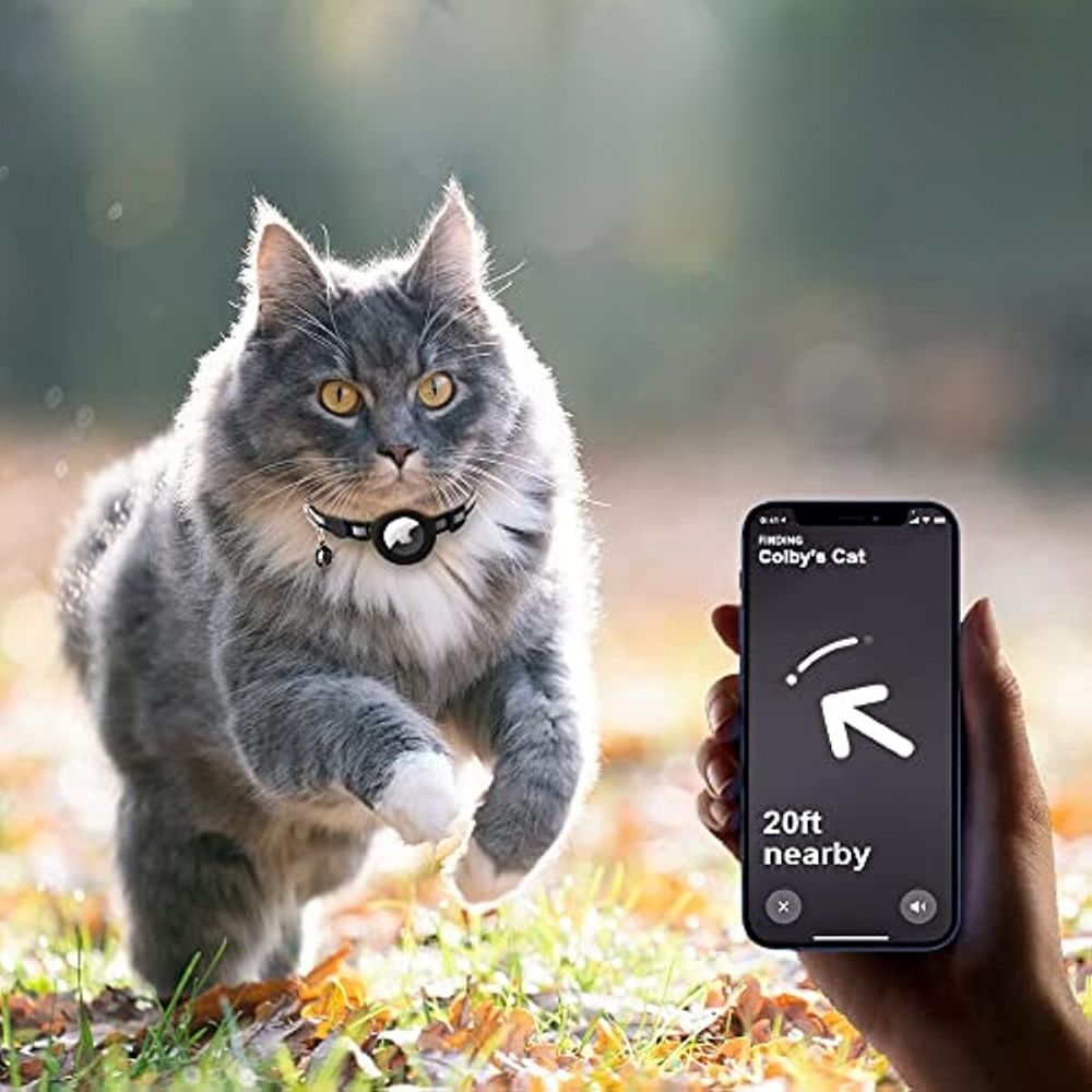 Cat GPS Tracker Collar, Reflective & Quick Release for Night Safety
