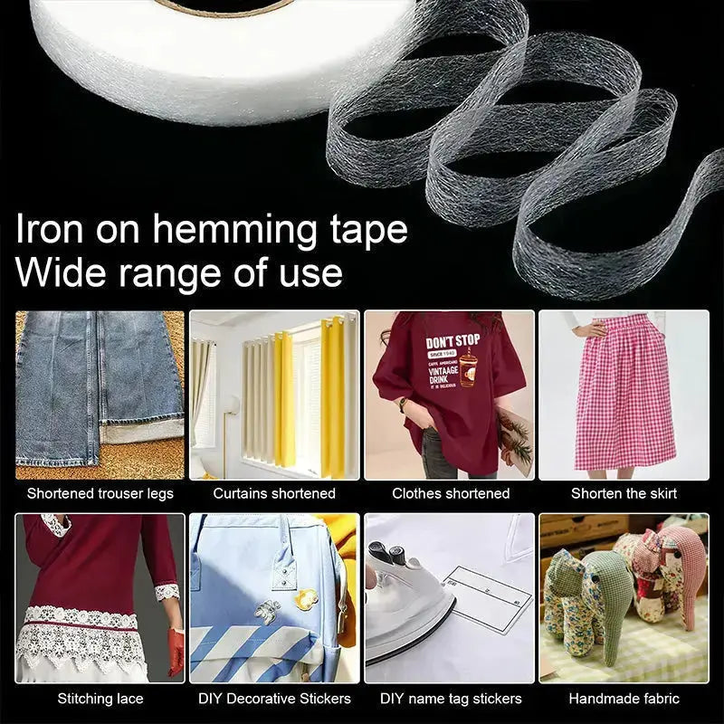 Double-Sided Adhesive Fabric Tape | No-Sew Clothing Hemming Tape