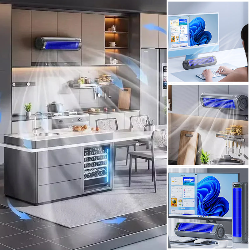 Cordless Portable Air Cooler – Rechargeable Bladeless Personal AC for Desk, Home & Travel