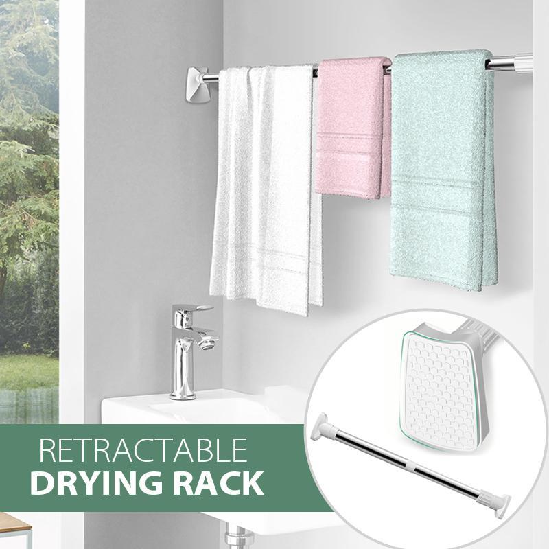Adjustable Telescopic Clothing Rod | No Drill Tension Hanger for Closet