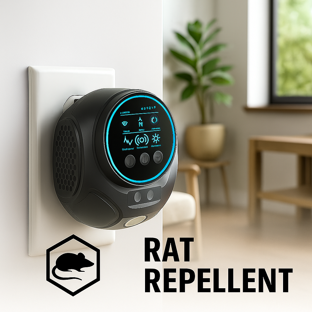 4-Speaker Ultrasonic Rat Repellent Plug-In, 3200 sq. ft. Coverage, Electronic Rodent Deterrent