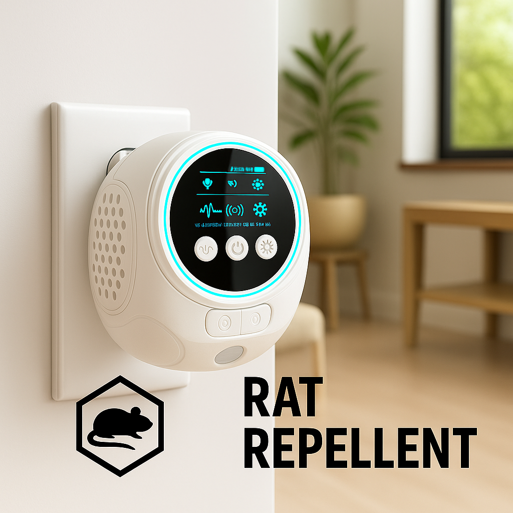 4-Speaker Ultrasonic Rat Repellent Plug-In, 3200 sq. ft. Coverage, Electronic Rodent Deterrent