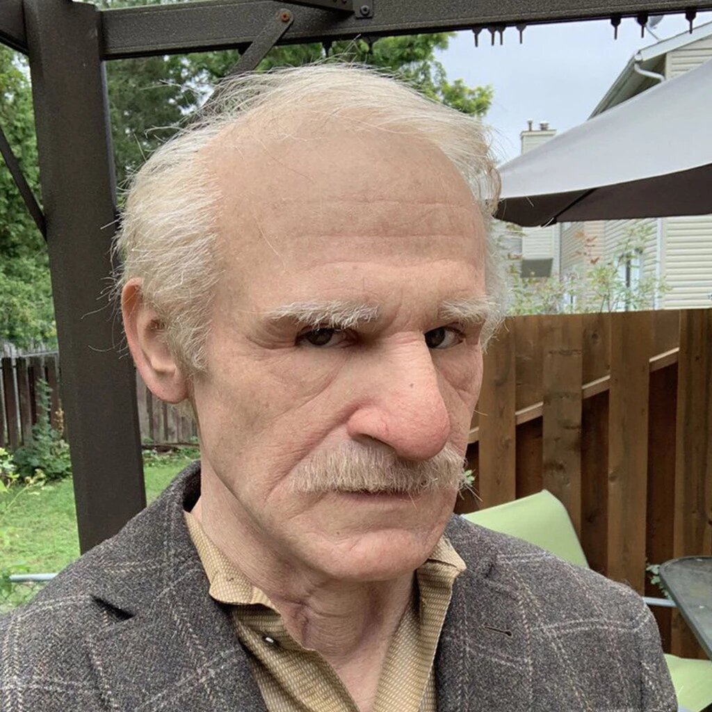 Realistic Latex Creepy Old Man Mask for Adult Halloween Costumes