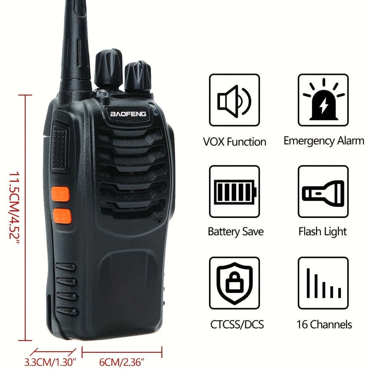Long Range Rechargeable Walkie Talkies for Adults with Earpieces