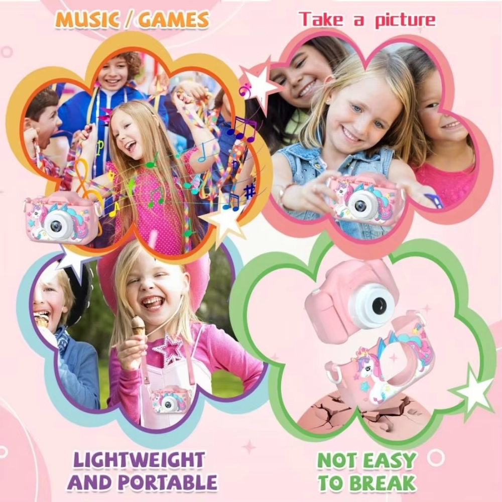 Unicorn HD Kids Camera with 32GB Rechargeable Battery | Capture Awesome Photos and Videos