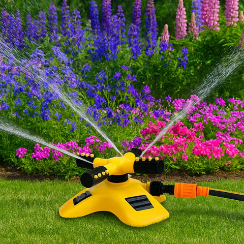 Rotating Lawn Sprinkler with 360 Degree Multi Angle Nozzles