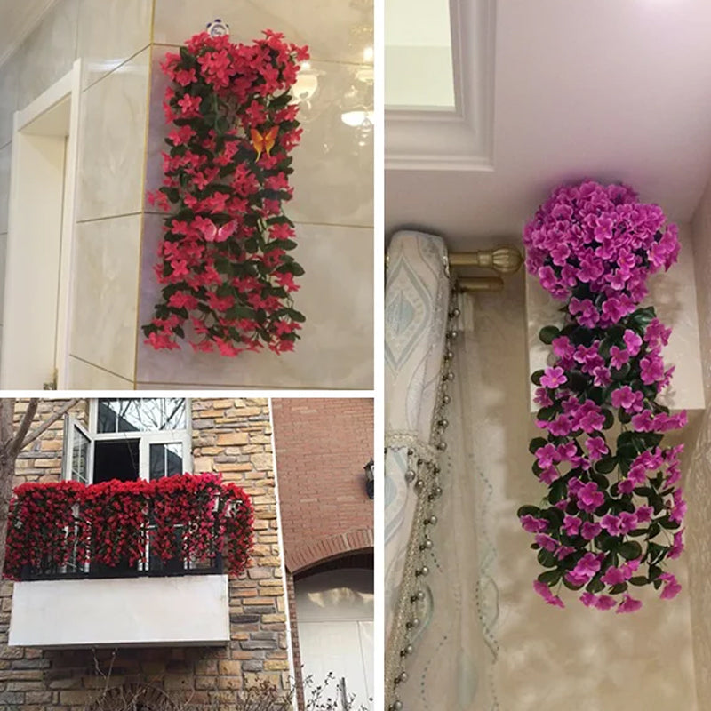 Artificial Hanging Orchid Silk Flower Bunch | Vibrant Faux Floral Garden Decor