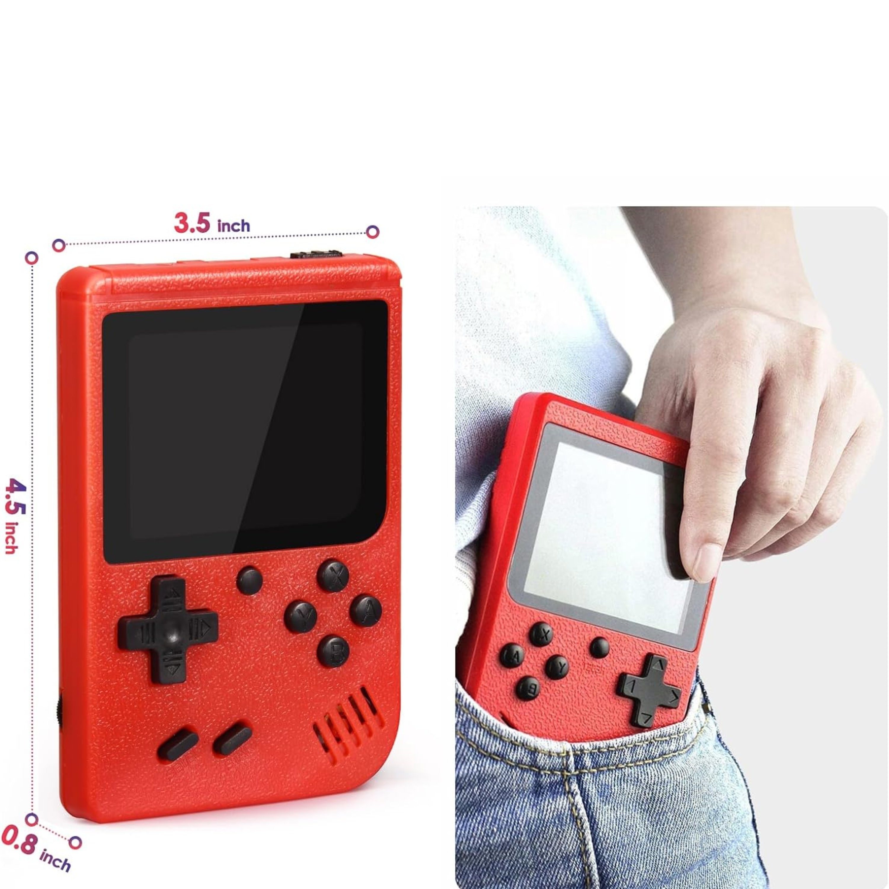 Handheld Retro Game Console | Portable Classic Player with 400 Built-in Games