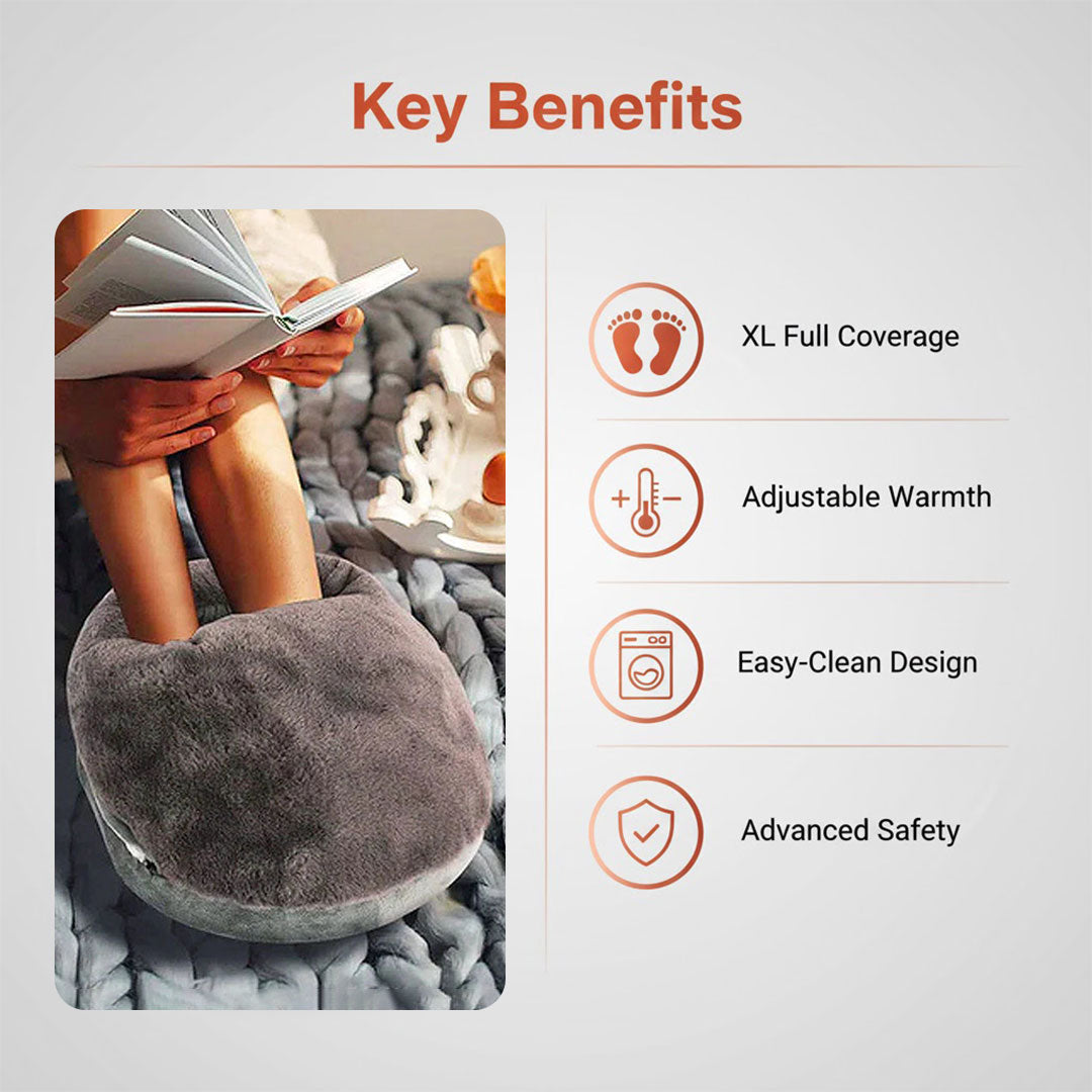 CozySole | XL Adjustable Electric Foot Warmer with Heating Settings