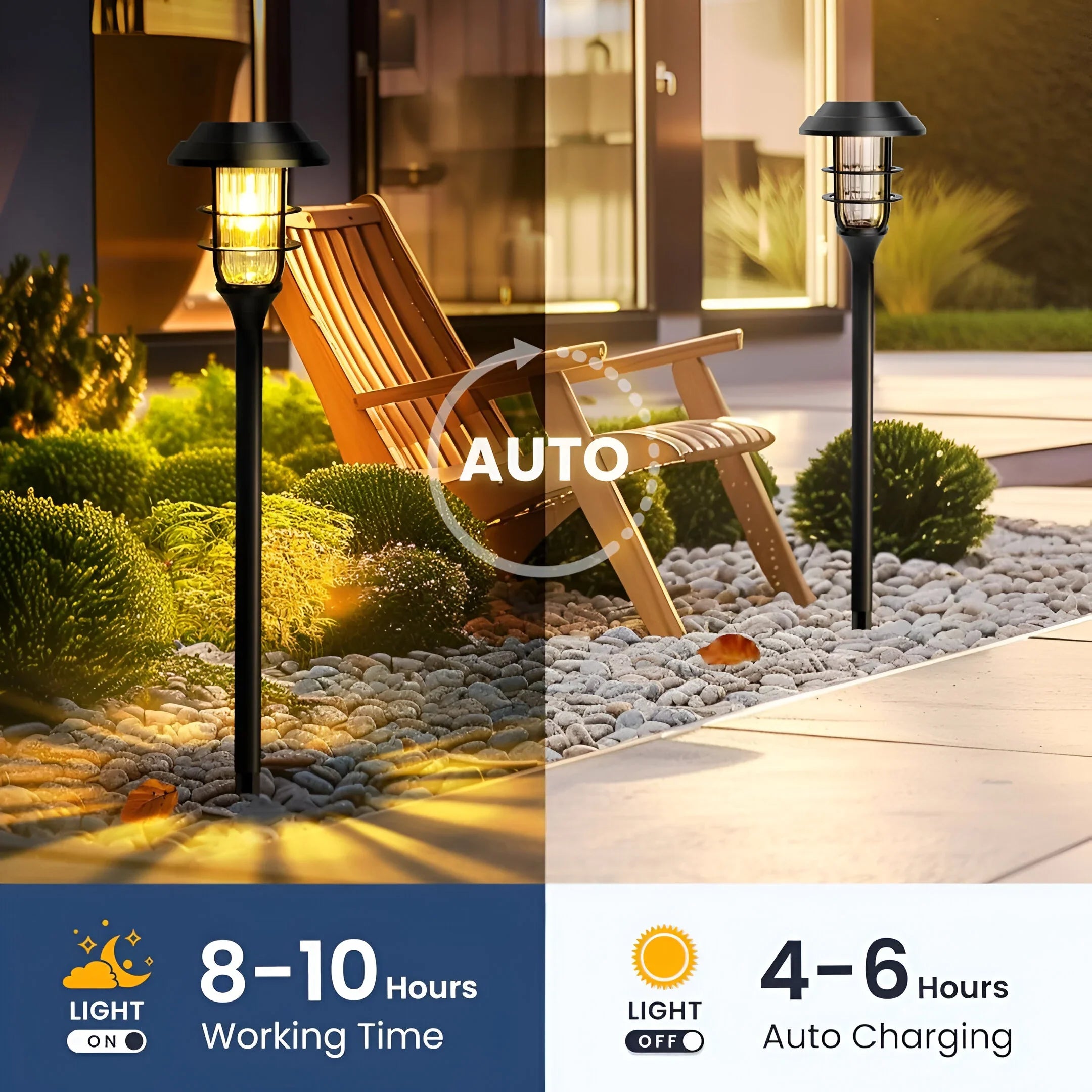 6-Pack Solar LED Path Lights | Waterproof Outdoor Garden Stake Set