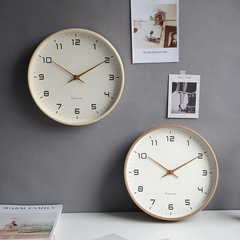 Nordic Light Wood Wall Clock | Minimalist Scandinavian Decor