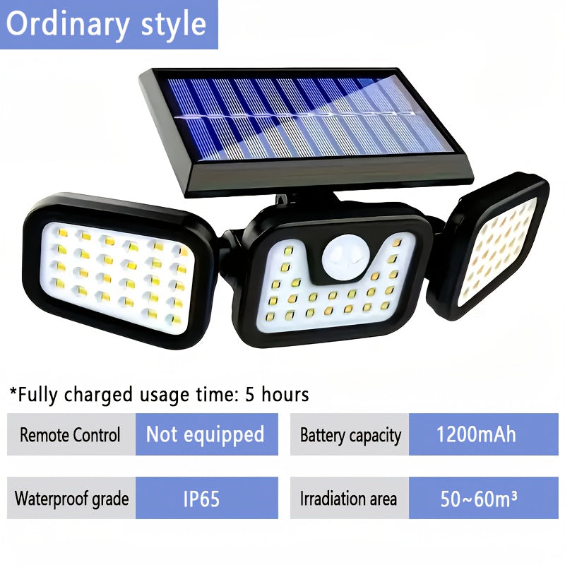 Solar Powered Motion Sensor Lights and Waterproof LED Security Floodlights