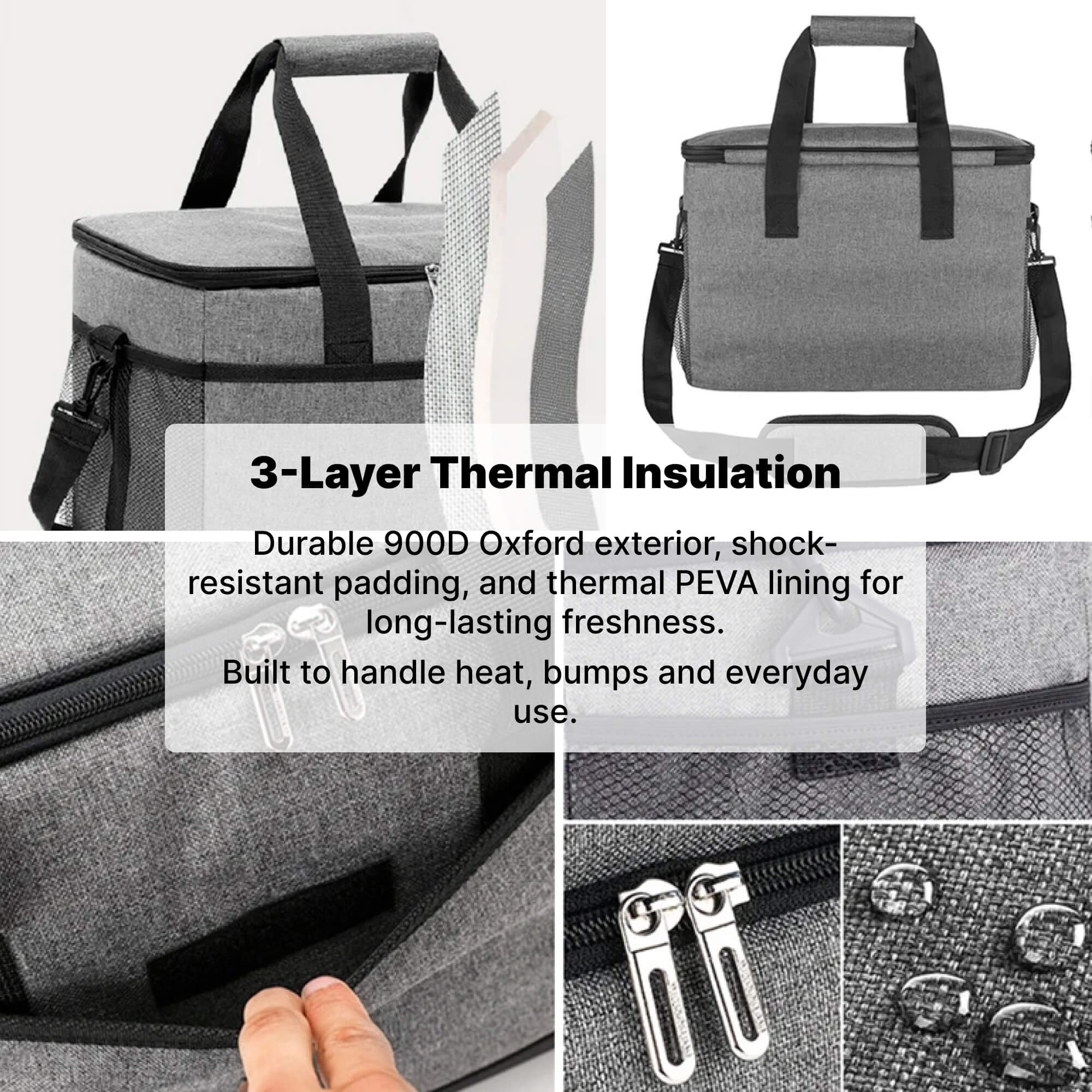 33L Waterproof Insulated Cooler Bag | Picnic, Beach & Camping Tote