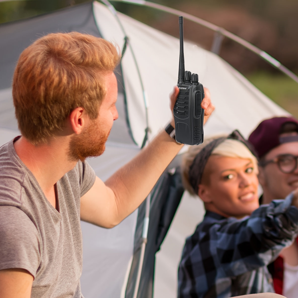 Long Range Rechargeable Walkie Talkies for Adults with Earpieces