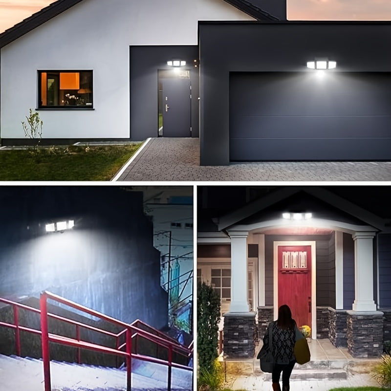 Solar Powered Motion Sensor Lights and Waterproof LED Security Floodlights