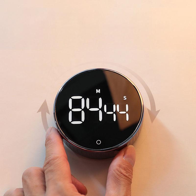 Magnetic Digital Rotary Kitchen Timer | LED Countdown & Stopwatch Alarm