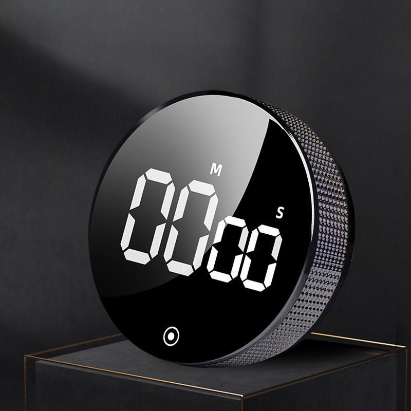 Magnetic Digital Rotary Kitchen Timer | LED Countdown & Stopwatch Alarm