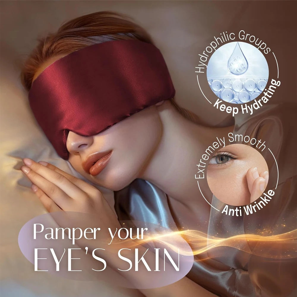 Mulberry Silk Sleep Mask | 100% Blackout Eye Cover Blindfold