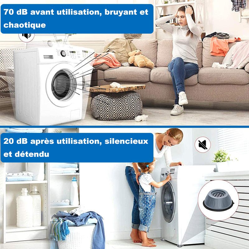 Anti-Vibration Washing Machine Support Pads – Noise-Reducing Rubber Feet for Washers & Dryers