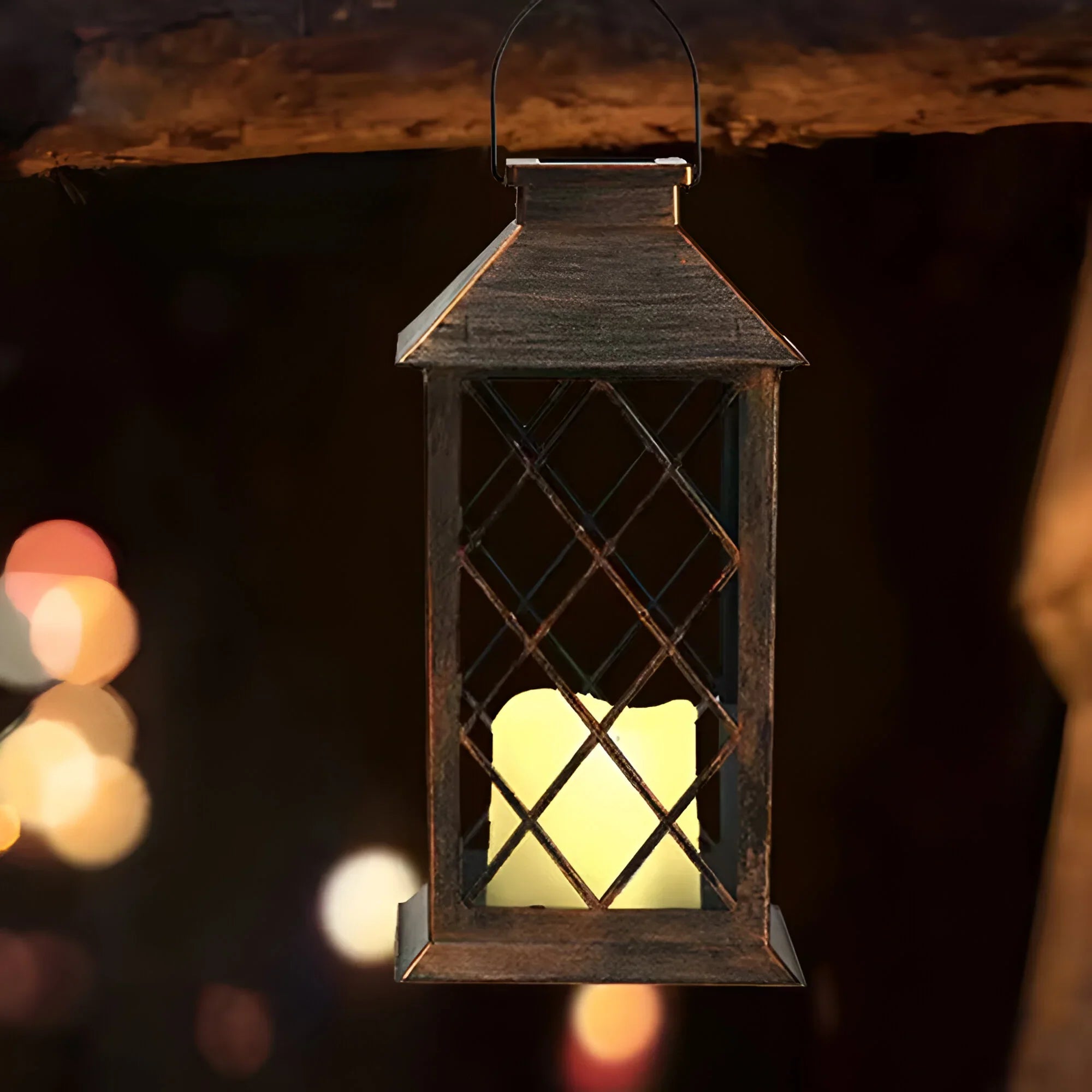 Vintage Solar Garden Lantern | Waterproof LED Path Light