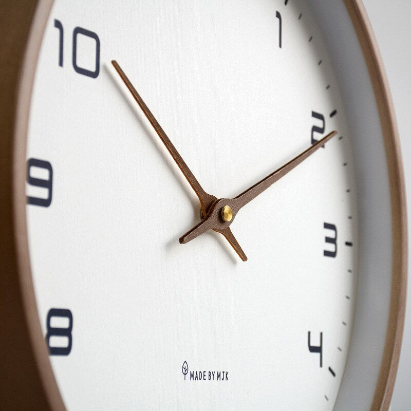 Nordic Light Wood Wall Clock | Minimalist Scandinavian Decor