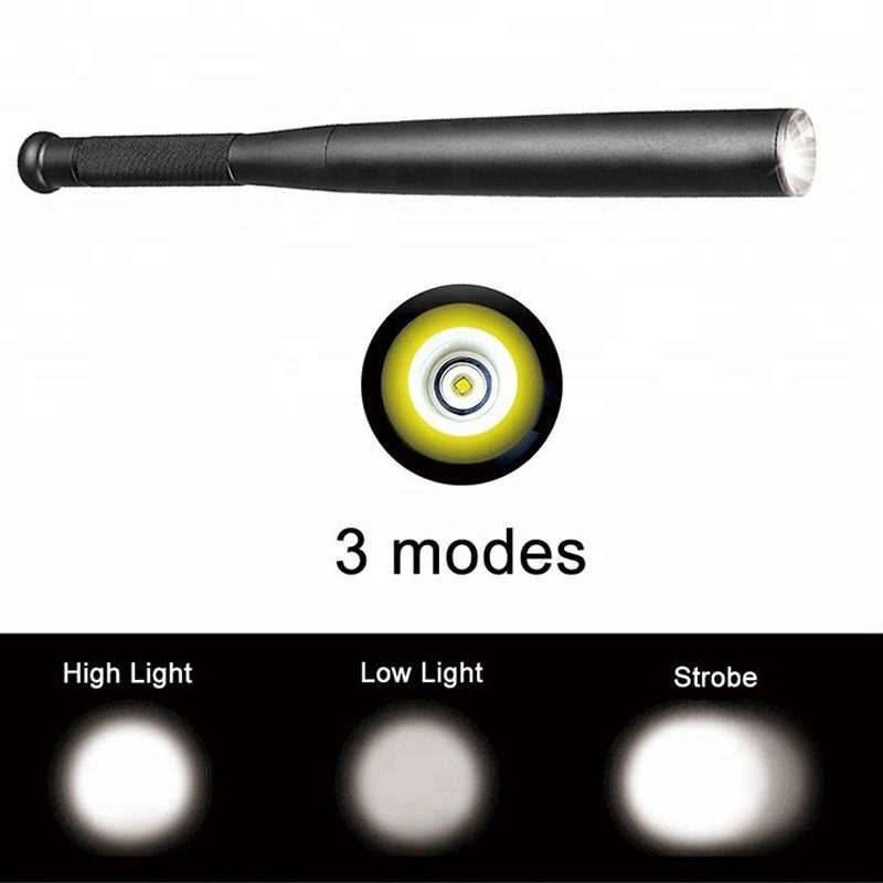 Baseball Flashlight Durable Baseball Bat Shaped LED Flashlight, Tactical Security Light ...