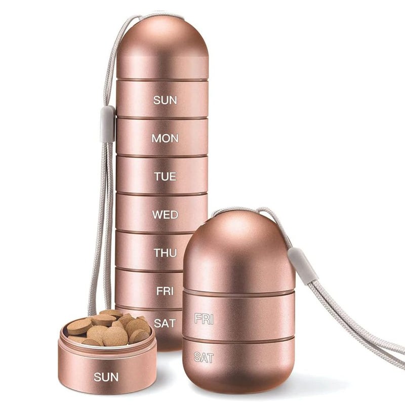 7-Day Weekly Pill Organizer | Portable Medicine & Vitamin Dispenser