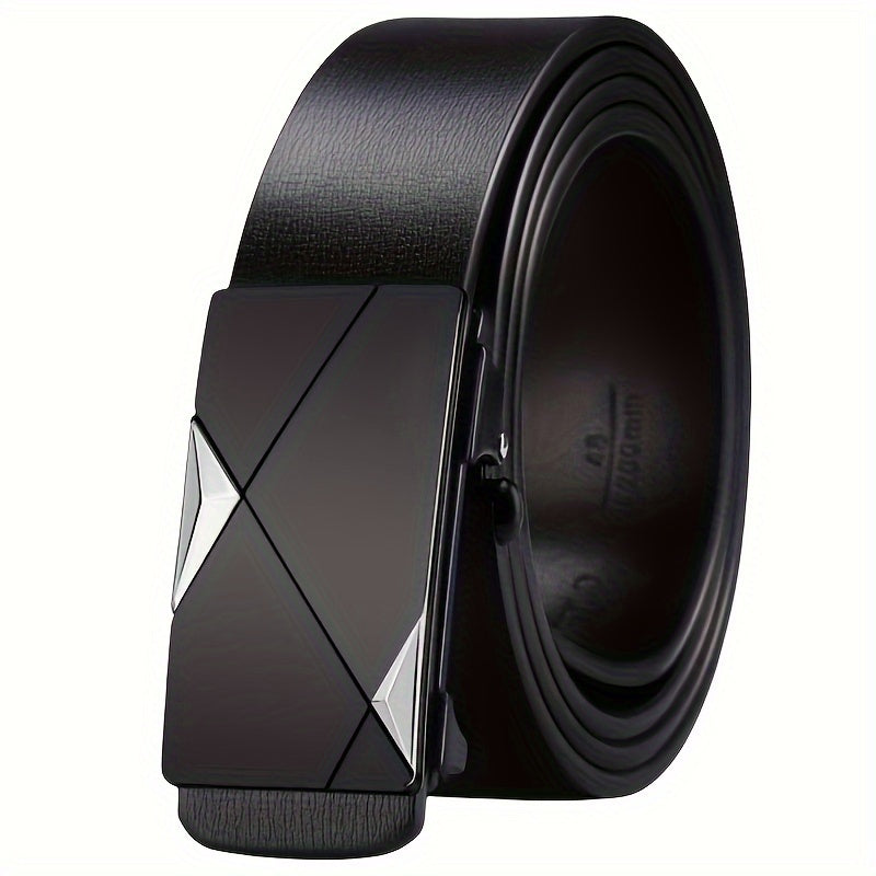 Men's Genuine Cowhide Leather Belt | Automatic Ratchet Buckle