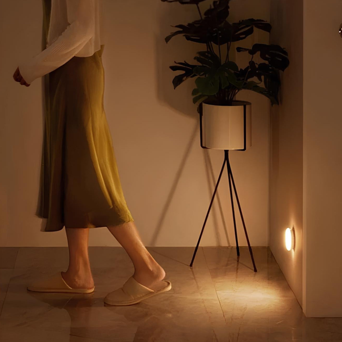 SenseBeam | Wireless Adjustable Motion Activated LED Night Light for Hallways and Stairs