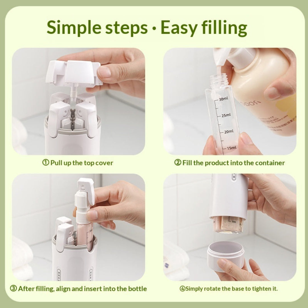 4-in-1 Travel Bottle | Leakproof Toiletry Dispenser
