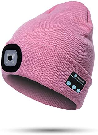 Bluetooth Beanie Hat with LED Light | Wireless Headphones & Headset