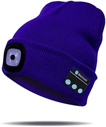 Bluetooth Beanie Hat with LED Light | Wireless Headphones & Headset
