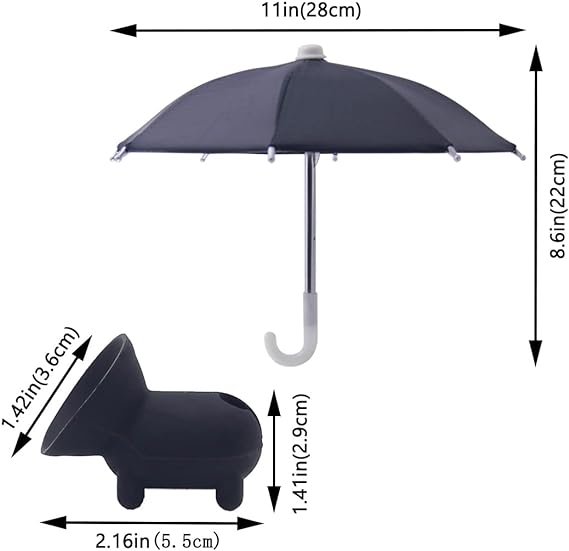 Portable Phone Umbrella Sun Shade | Anti-Glare Suction Cup Stand & Mobile Holder